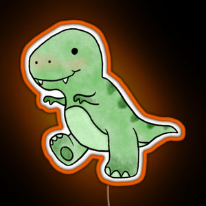 Baby T Rex RGB neon sign orange