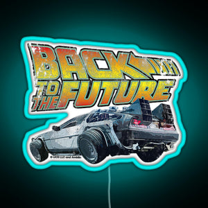 Back to the future RGB neon sign lightblue 