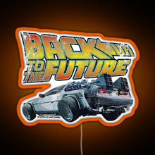 Charger l&#39;image dans la galerie, Back to the future RGB neon sign orange