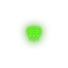 Charger l&#39;image dans la galerie, green ballons led balloons celebration heart love relationship romance valentine day neon factory