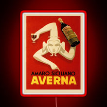 Charger l&#39;image dans la galerie, Bar Amaro Siciliano Averna Red Wine Italy Drink RGB neon sign red