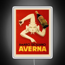 Charger l&#39;image dans la galerie, Bar Amaro Siciliano Averna Red Wine Italy Drink RGB neon sign white 