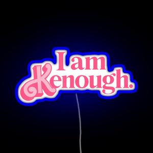 Barbie I am Kenough Pink Color RGB neon sign blue