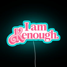 Charger l&#39;image dans la galerie, Barbie I am Kenough Pink Color RGB neon sign lightblue 