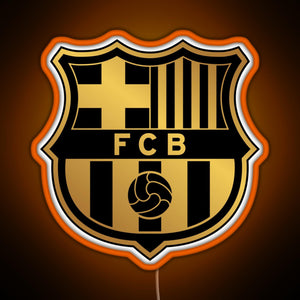 Barca Gold and Black RGB neon sign orange