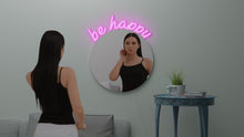 Charger l&#39;image dans la galerie, Round mirror personalized message around