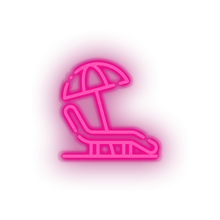 Charger l&#39;image dans la galerie, pink beach_chair led beach beach chair holiday lounger chair summer umbrella vacation neon factory