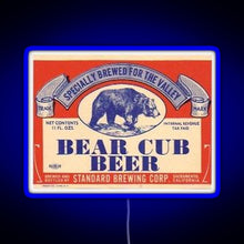 Charger l&#39;image dans la galerie, Bear Cub Beer RGB neon sign blue