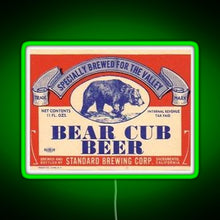 Charger l&#39;image dans la galerie, Bear Cub Beer RGB neon sign green