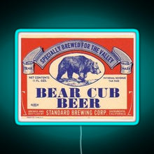 Charger l&#39;image dans la galerie, Bear Cub Beer RGB neon sign lightblue 