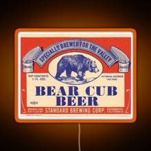 Charger l&#39;image dans la galerie, Bear Cub Beer RGB neon sign orange