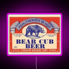 Charger l&#39;image dans la galerie, Bear Cub Beer RGB neon sign  pink