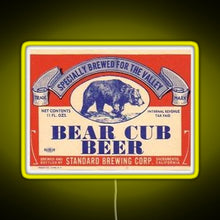 Charger l&#39;image dans la galerie, Bear Cub Beer RGB neon sign yellow