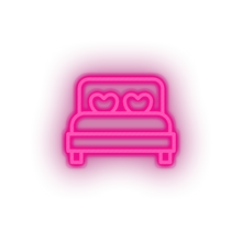 Charger l&#39;image dans la galerie, pink bed led bed bedroom love relationship romance sleep valentine day neon factory