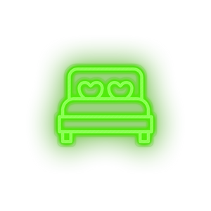 green bed led bed bedroom love relationship romance sleep valentine day neon factory