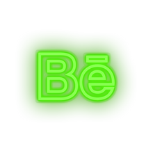 Charger l&#39;image dans la galerie, green behance social network brand logo led neon factory