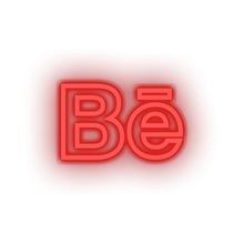 Charger l&#39;image dans la galerie, red behance social network brand logo led neon factory