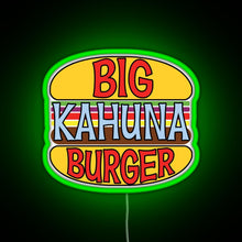 Charger l&#39;image dans la galerie, Big Kahuna Burger Tee RGB neon sign green