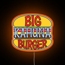 Charger l&#39;image dans la galerie, Big Kahuna Burger Tee RGB neon sign orange