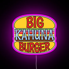 Charger l&#39;image dans la galerie, Big Kahuna Burger Tee RGB neon sign  pink