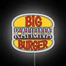 Charger l&#39;image dans la galerie, Big Kahuna Burger Tee RGB neon sign white 