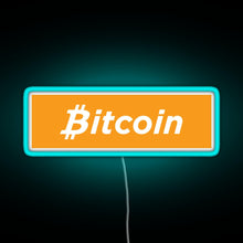 Charger l&#39;image dans la galerie, Bitcoin Box Logo RGB neon sign lightblue 