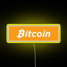 Charger l&#39;image dans la galerie, Bitcoin Box Logo RGB neon sign yellow