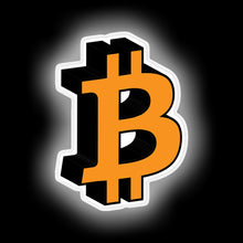 Charger l&#39;image dans la galerie, Bitcoin cryptocurrency logo icon gift neon sign