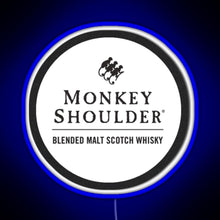 Charger l&#39;image dans la galerie, Blended Malt Monkey Shoulder Scotch RGB neon sign blue
