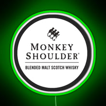 Charger l&#39;image dans la galerie, Blended Malt Monkey Shoulder Scotch RGB neon sign green