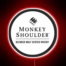 Charger l&#39;image dans la galerie, Blended Malt Monkey Shoulder Scotch RGB neon sign red