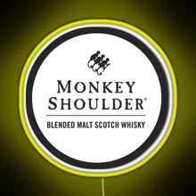 Charger l&#39;image dans la galerie, Blended Malt Monkey Shoulder Scotch RGB neon sign yellow