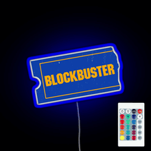 Charger l&#39;image dans la galerie, Blockbuster Video Logo RGB neon sign remote