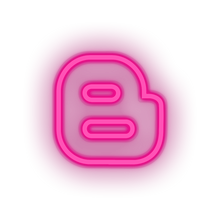 Charger l&#39;image dans la galerie, pink blogger social network brand logo led neon factory