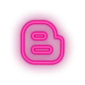 pink blogger social network brand logo led neon factory