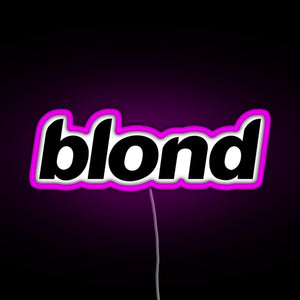 blond RGB neon sign  pink