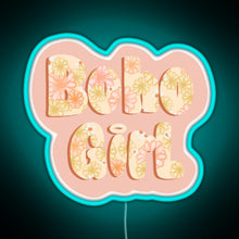 Charger l&#39;image dans la galerie, Boho girl RGB neon sign lightblue 