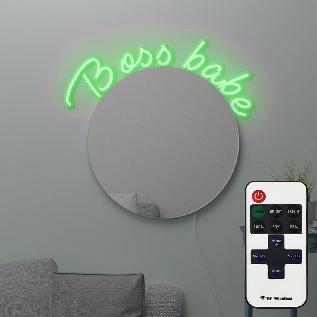 Motivation mirror neon sign