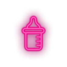 Charger l&#39;image dans la galerie, pink bottle milk family children formula care child kid baby led neon factory