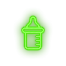 Charger l&#39;image dans la galerie, green bottle milk family children formula care child kid baby led neon factory