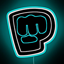 Charger l&#39;image dans la galerie, Brofist Logo Pewdiepie RGB neon sign lightblue 