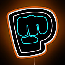 Charger l&#39;image dans la galerie, Brofist Logo Pewdiepie RGB neon sign orange