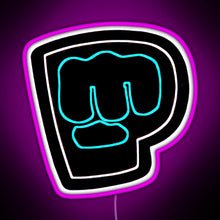 Charger l&#39;image dans la galerie, Brofist Logo Pewdiepie RGB neon sign  pink