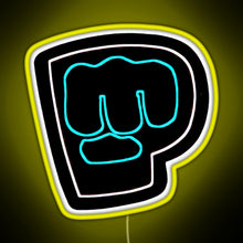 Charger l&#39;image dans la galerie, Brofist Logo Pewdiepie RGB neon sign yellow