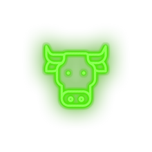 Charger l&#39;image dans la galerie, green bufalo led animal buffalo cape cartoon fauna herbivore zoo neon factory