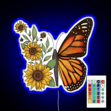 Charger l&#39;image dans la galerie, Butterfly RGB neon sign remote