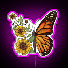 Charger l&#39;image dans la galerie, Butterfly RGB neon sign  pink