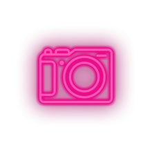 Charger l&#39;image dans la galerie, pink camera led camera holiday photo shot tourism travel vacation neon factory