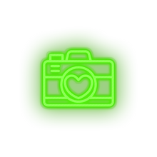 Charger l&#39;image dans la galerie, green camera led camera image love picture relationship romance valentine day neon factory