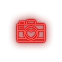 Charger l&#39;image dans la galerie, red camera led camera image love picture relationship romance valentine day neon factory